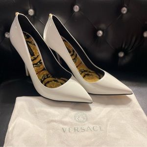 Authentic Versace white Stilettos